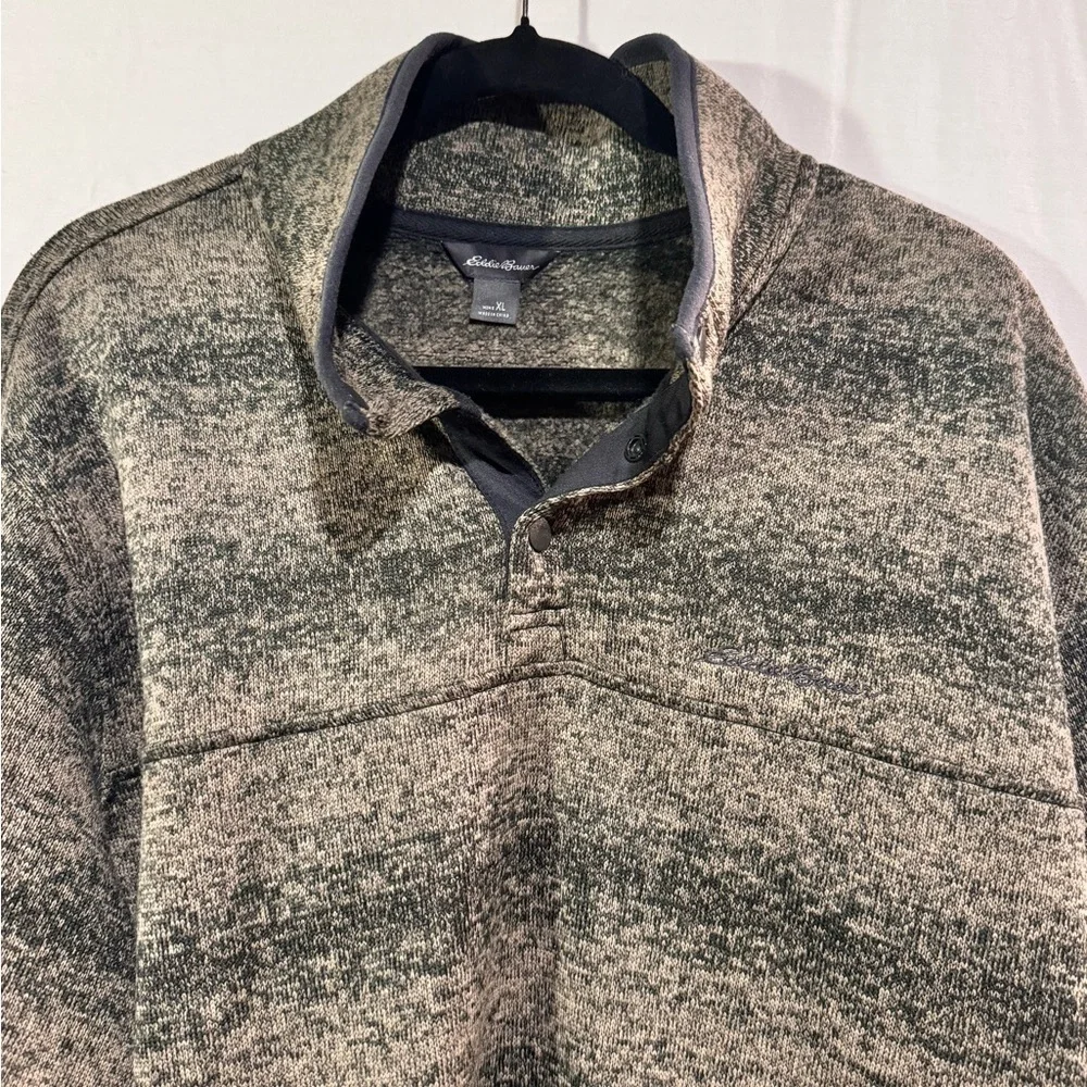 Eddie Bauer Mens XL Striped Fleece Pullover - Picture 6 of 10